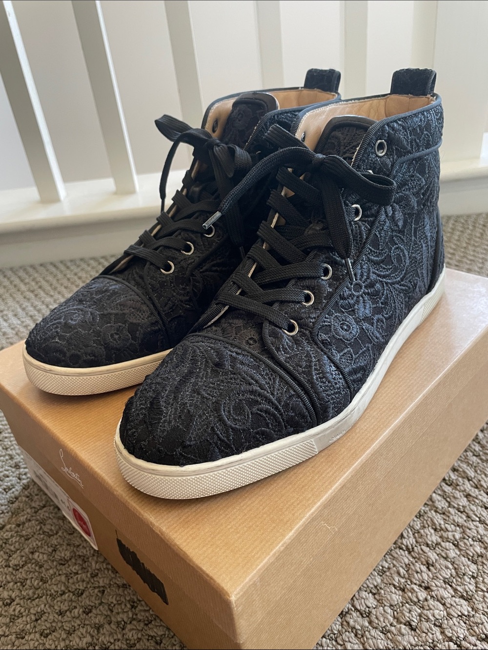 Christian Louboutin Woman Orlato Lace Flat Sneaker